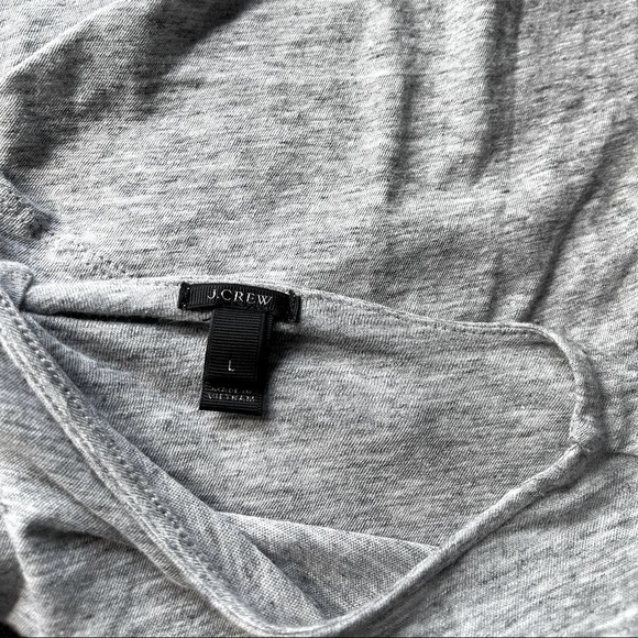 Women’s J. crew 100% cotton 3/4 length sleeve open back round neck top / size L - Picture 5 of 6